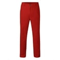 thumbnail image 5 of AWZXDE Men's Solid Color Pocket Button Casual Sporty Straight Leg Dress Pants for a Versatile and polished Red,XXL, 5 of 5
