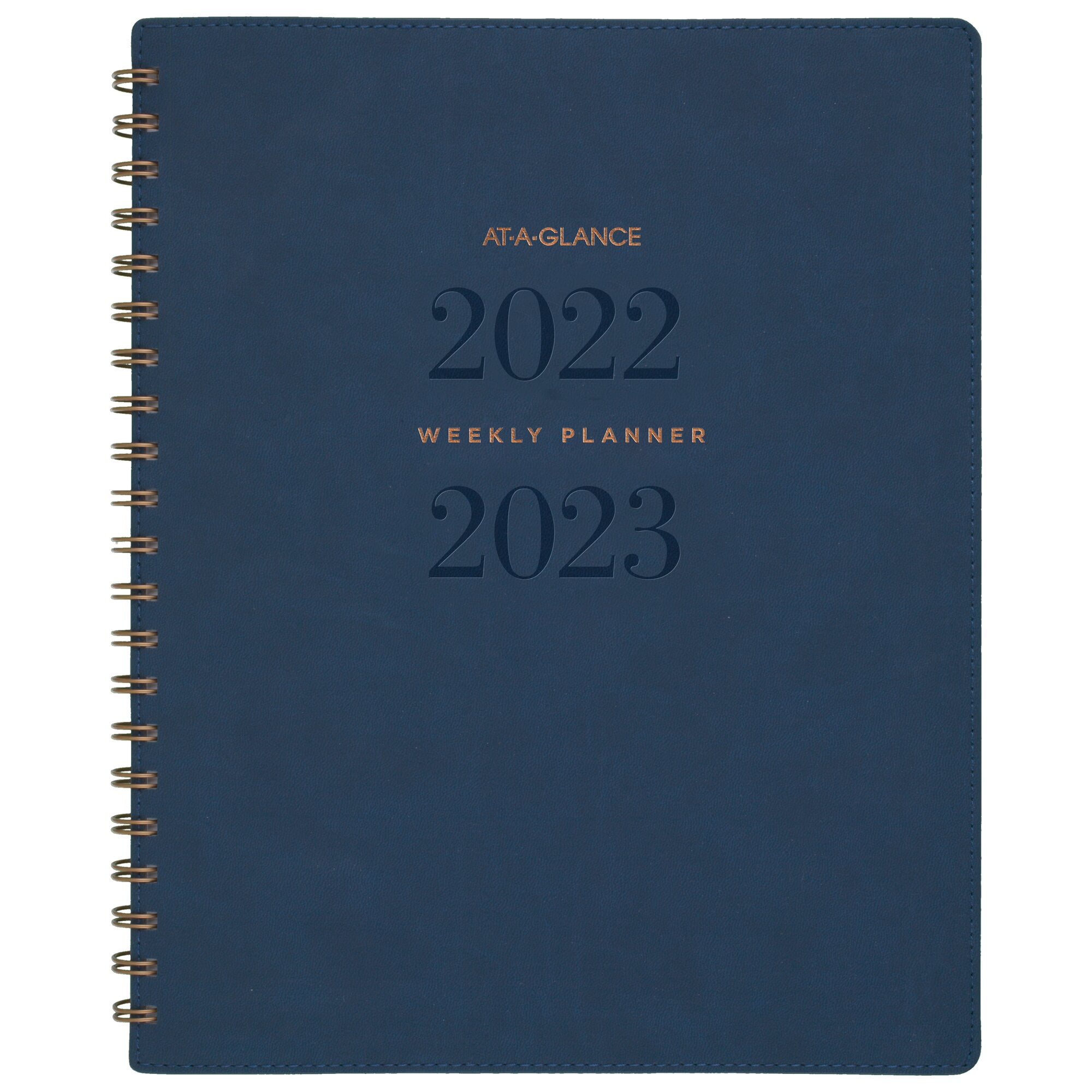 AT-A-GLANCE Signature Collection Academic 2022-2023 Weekly Monthly Planner Navy