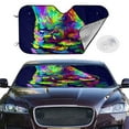 thumbnail image 2 of Balery Howling Wolf Windshield Sun Shade, Car Front Window Sunshade Cover ,Automotive Interior Portected Blocks Uv Rays For Car Pickup Truck Suv Accessories- Small, 2 of 7