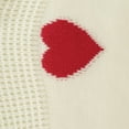 thumbnail image 4 of Htigea Cute Heart Pattern Sweater for Women Casual Crewneck Pullover Preppy Long Sleeve Knit Jumper Tops White S, 4 of 7