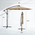 thumbnail image 2 of Simple Deluxe 10 ft Cantilever Outdoor Hanging Patio Umbrella -Tan, 2 of 16