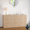 thumbnail image 4 of Commode Cannelée pour Chambre avec 8 Ou 9 Tiroirs, Commode Moderne avec Poignée en Métal, Meuble Télé en Bois Cannelé, Grande Commode Moderne pour Garde-Robe, Salon et Entrée, 4 of 7