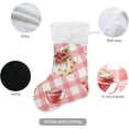 thumbnail image 3 of Coolnut 17.7 Inch Christmas Stockings, 1 PCS Red Plaid Presonalized Large Stocking Sock for Family Holiday Xmas Party Decorations, 3 of 7