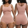thumbnail image 3 of ITSAME Womens Shapewear Bodysuit, Tummy Control Ultra Firm Plus Size Seamless Jumpsuit Hot Pink M, 3 of 3