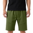 thumbnail image 4 of RKSTN Mens Shorts Running Shorts Stretch Solid Color Comfort Drawstring Workout Shorts with Pockets（Army Green ,L）, 4 of 7