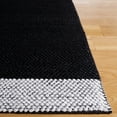 thumbnail image 3 of SAFAVIEH Natura Marina Striped Wool Area Rug, Black/Ivory, 6' x 6' Square, 3 of 8