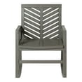 thumbnail image 3 of Walker Edison Outdoor Patio Rocking Chair with Chevron Design, Grey Wash, 3 of 8
