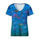 thumbnail image 4 of Moda Mujer Cuello en V Manga corta Impresión Jersey Blusas sueltas Tops Camiseta OAVQHLG3B Store lin121212, 4 of 4