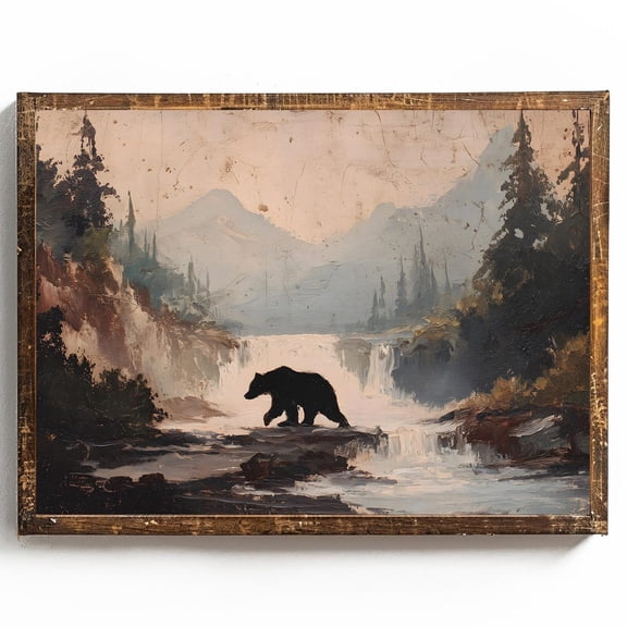 Grizzly Ber Poster Alaska Wall Art Wall Art For Cabin Decor Rustic Bear Wall Decor For Cabin Bathroom Wall Art Montana, 8x12 UNFRAMED