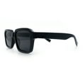 thumbnail image 6 of Classy Rectangle Horn Rim Minimal Fashion Retro Vintage Sunglasses All Black, 6 of 8
