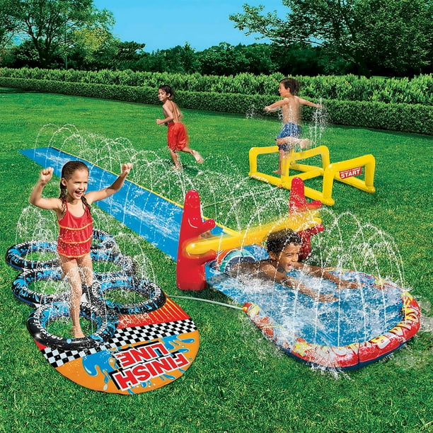 aqua blast obstacle course slide