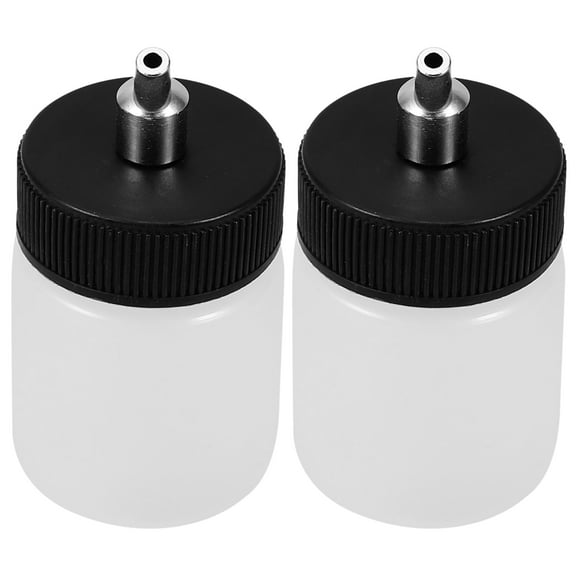 BRIGHTFUFU 2Pcs Cylindrical Refillable Spray Paint Can with Large Capacity for Painting Projects Black