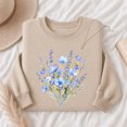 thumbnail image 4 of Jollimate Blue Watercolor Floral Sweatshirt, Wildflowers Sweatshirt, Ladies Gift Sweatshirt, Gift For Her, 4 of 6