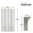 thumbnail image 5 of 56-in. x 33-in. Accordion-Style Bathtub Shower Door in Brushed Nickel, 5 of 13