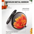 thumbnail image 4 of 1Pack/ 2Pack Luxury Metal Shell Compact Cosmetic Mirror for Purse, Round Double-Sided 1X/2X Magnifying Pocket Makeup Mirrors, 4 of 5