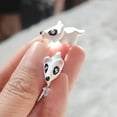 thumbnail image 4 of 1Pair Earrings for Women, Stud Earrings, Cute Alloy 3D Hypoallergenic Animal Earrings with Steel Earring Posts Wear the Earring is Like A Cute Animal Biting on Your Ear, Grey Shark, 4 of 7