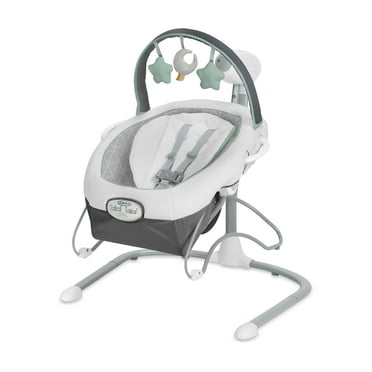 Graco Soothe 'N Sway LX Baby Swing with Portable Bouncer, Derby Grey, Infant