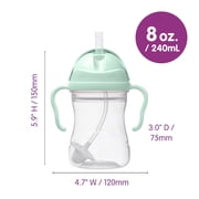b.box Sippy Cup with Weighted Straw for Toddlers, Leakproof, 8oz - Pistachio