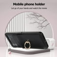 thumbnail image 4 of Phone Case for Samsung Galaxy Z Flip 3 5G 2021 Cover With Hinge Protection Ring Holder Stand Slim Shockproof Shell PU Leather Protective Cell Accessories ZFlip3 Z3 Flip3 3Z Flip3case Women Girls Black, 4 of 13