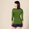 thumbnail image 3 of walmart Essentials Womens 3/4 Sleeve Boatneck T-Shirt, 3 of 8