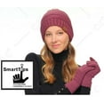 thumbnail image 2 of C.C Unisex Cable Knit Winter Warm Anti-Slip Touchscreen Texting Gloves, Simple Ivory, 2 of 3