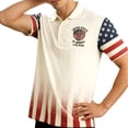 thumbnail image 5 of FASHOFT 250th Anniversary USA Shirt Men 4th of July Polo Shirts Moisture Wicking Patriotic Golf Polos White L, 5 of 6