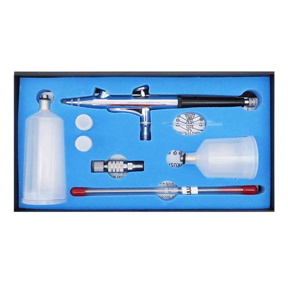 0.2mm 7cc Cup Dual Act Gravity Feed Airbrush Kit 