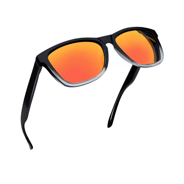 Lentes De Sol Wünd Hombre Mujer Moda Uv Retros Deportes Ciclismo Modelo Negro Plateado y Lente Espejo Rojo
