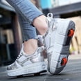 thumbnail image 5 of Yunkctuk Kids Roller Skate Shoes with 2 Detachable Wheels, Sneakers for Boys Girls Birthday Thanksgiving Christmas Day, 5 of 6