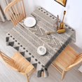 thumbnail image 2 of Boho Black and White Tribal Ethnic Pattern Square Tablecloth,Waterproof Square Table Cover,Wipeable Spillproof Washable Table Cover for Home Kitchen Party Decor 52"x52"(132x132cm), 2 of 6