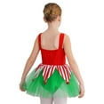 thumbnail image 2 of Hansber Robe Tutu Sans Manches à Sequins pour Filles Noël Elf Cosplay Fête Déguisement Rouge 12, 2 of 7