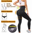 thumbnail image 4 of VASLANDA Corset Waist Trainer Leggings for Women High Waist Cincher Pants Tummy Control Butt Lift Body Shaper, 4 of 5