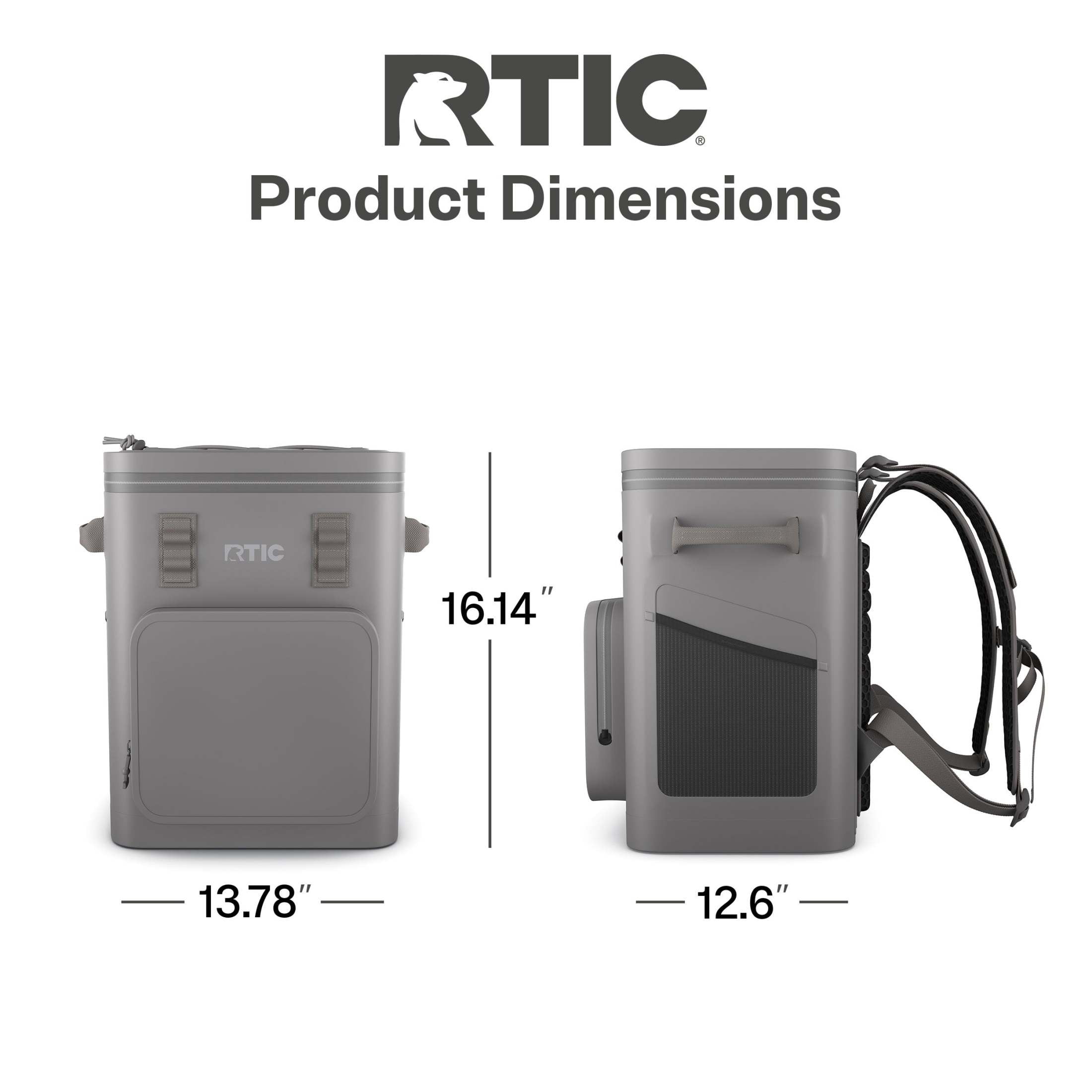 RTIC 24 Can Ultra-Tough Backpack Cooler, Leakproof, Waterproof Zipper, Graphite