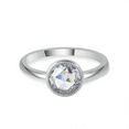thumbnail image 3 of Eclet Jewels Brilliant 2 Ct Round Cut Diamond Ring - Silver 14k White Gold Over Ring - Solitaire Diamond Rings for Women's - Bezel Diamond Rings for Women's - Causal Office Wear Rings for Women's, 3 of 9