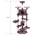 thumbnail image 2 of 80" Solid Cute Sisal Rope Plush Cat Climb Tree Cat Tower Gray, 2 of 8
