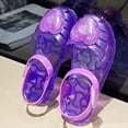 thumbnail image 6 of Xfvqtps Kids Girls Jelly Sandals Closed Toe Princess Light up Flat Summer Beach Waterproof Fisherman Gladiator Sandals, 6 of 9