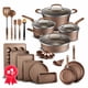 thumbnail image 1 of Juego de Baterías de Cocina – 23 Piezas – Ollas Doradas de Varios Tamaños con Tapas, Sartenes y Utensilios para Hornear – Metal de Aluminio Prensado Reforzado – Apto para Gas, Electricidad, Cerámica e, 1 of 5