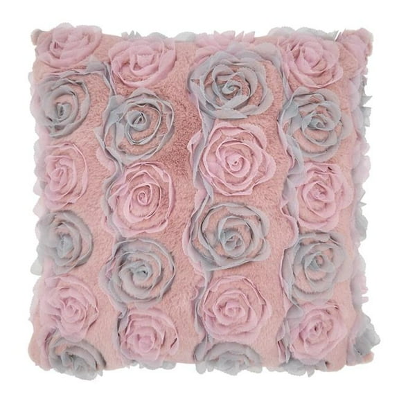 Saro Lifestyle Rose Wedding Cake Throw Pillow Cover