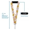 thumbnail image 3 of The Flintstones Lanyard, Post Cocoa Pebbles Logo and Cereal Scattered White Browns, Elastic, 3 of 4
