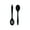 Black, variant on 2-Pack Nonstick Silicone Slotted Spoons, High Heat Resistant Cooking & Serving Spoon Set for Stirring, Mixing & Draining, Black