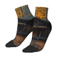 thumbnail image 3 of Salouo Rustic Cabin Autumn Forest Pattern Unisex Middle Tube Socks,Middle-Finger Knee High Socks Over The Calf Tube Stocking Crew Stockings for Women and Men Tube Socks, 3 of 8