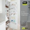 thumbnail image 6 of Smart Design Over the Door Pantry Organizer Rack w/ 6 Baskets -18.5 x 63.2 inch- White, 6 of 10
