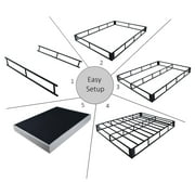Castle Place 8 Inch King Metal Box Spring with Beige Linen Cover