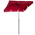 thumbnail image 1 of Outsunny Parasol Rectangulaire de Patio 6,5 X 4 Pi en Aluminium, Inclinable et Ajustable, Parasol de Jardin, Pare-Soleil, Auvent Extérieur, Rouge, 1 of 10