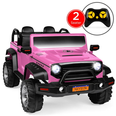 Best Choice Products Kids 12V RC 2-Seater Ride-On Truck with, LED Lights/Sounds, MP3,