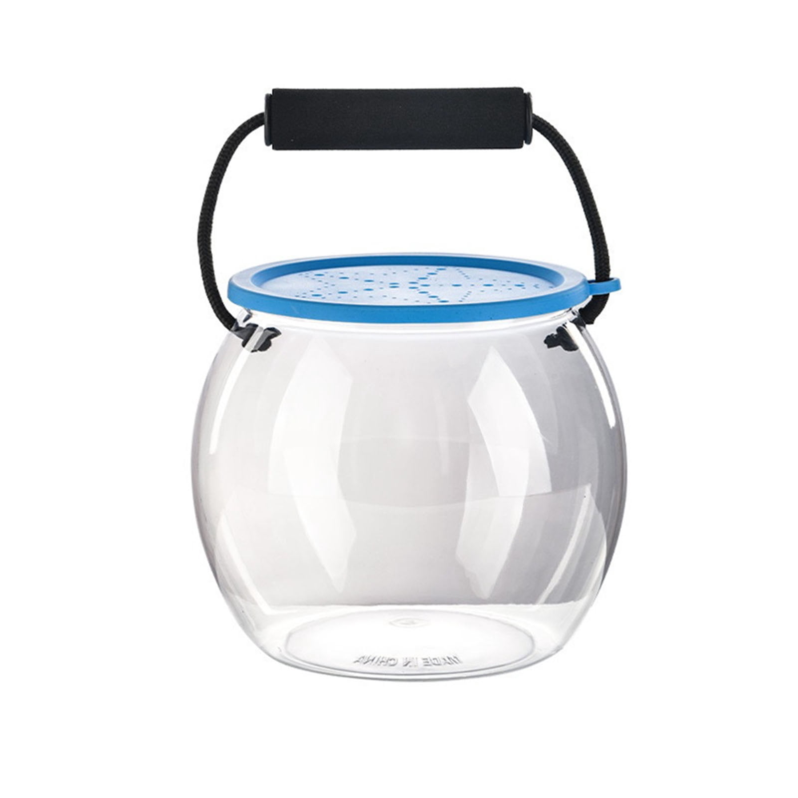 Plastic Fish Bowl, Portable Small Aquarium with Handle, Transparent Handheld Fish Tank