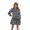 Black, variant on Women's Ruffle Hem Plaid Button Down Long Sleeve Dress with 100% Polyester Fabric for Everyday Chic and Comfort