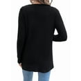 thumbnail image 2 of Women Casual Cardigan Soft Knit Cardigan Sweater Open Front Long Sleeve Coat Black S, 2 of 6