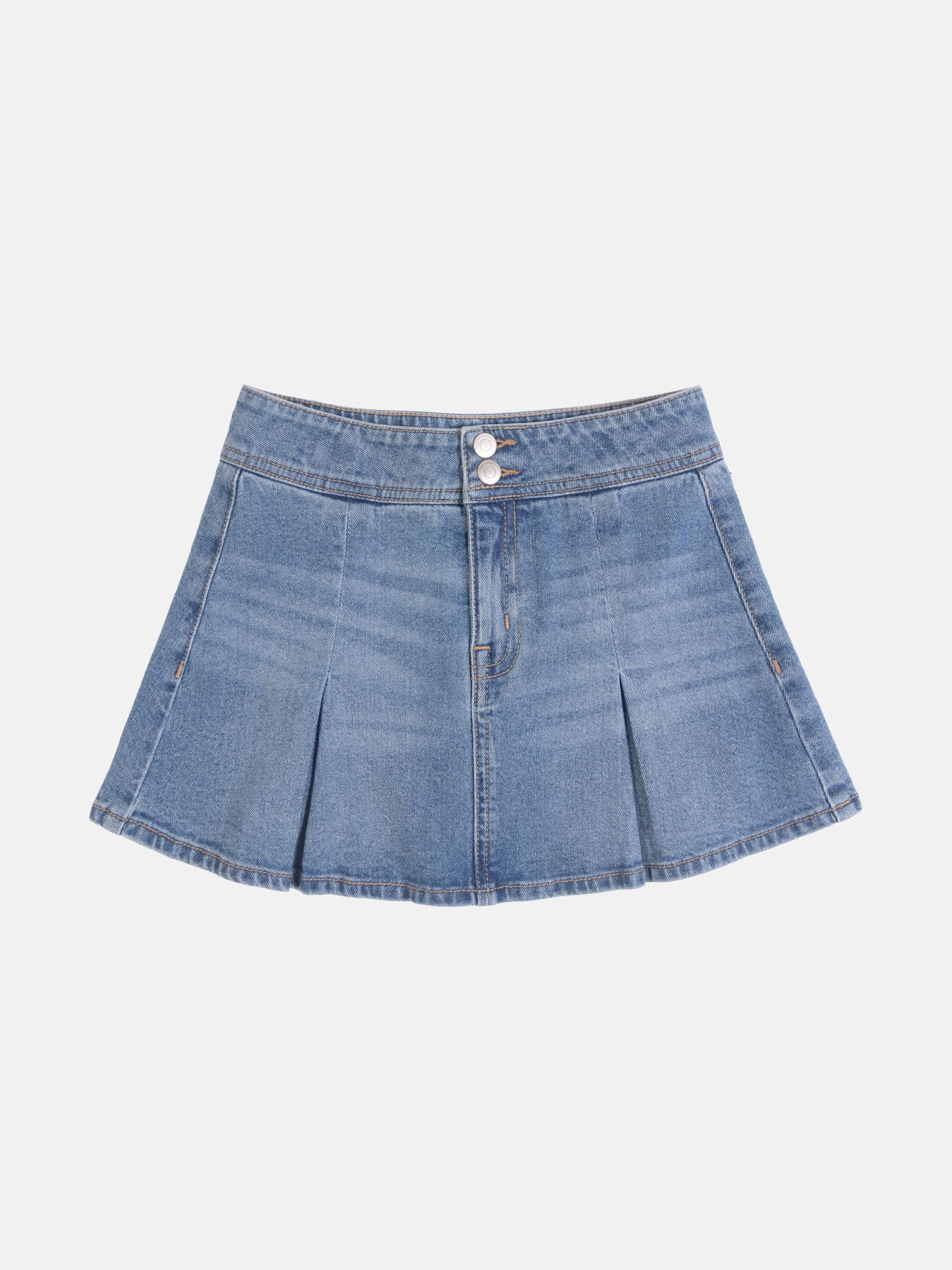 Wonder Nation Girls Denim Pleated Skirt, Sizes 4-18 & Plus