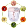 thumbnail image 3 of 500/900ML Garlic Chopper Manual Rotate Vegetable Cutter Chopper Slicer Fruit Garlic Crusher Kitchen Gadget Blenders Meat Grinder, 3 of 10